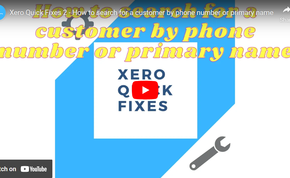 How to search for a customer by phone number or primary name