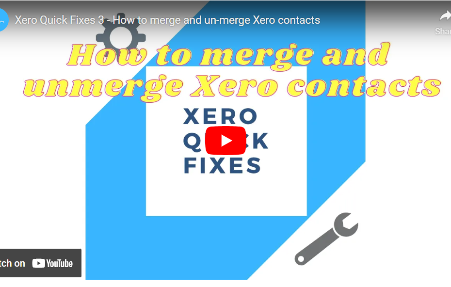 How to merge and un-merge Xero contacts