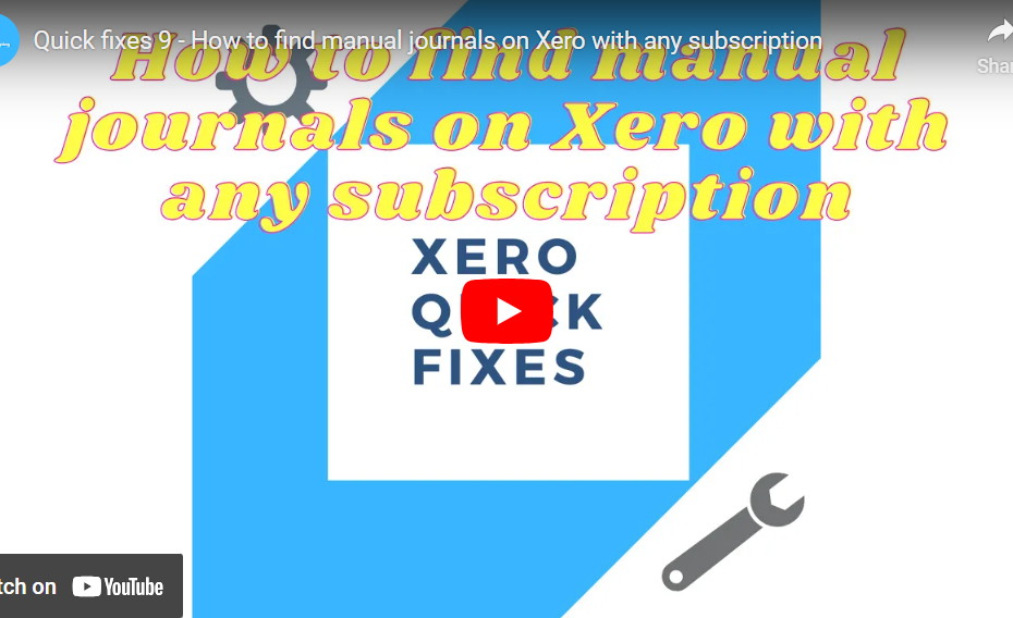 How to find manual journals on Xero with any subscription