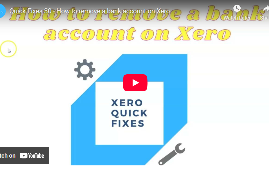 How to remove a bank account on Xero